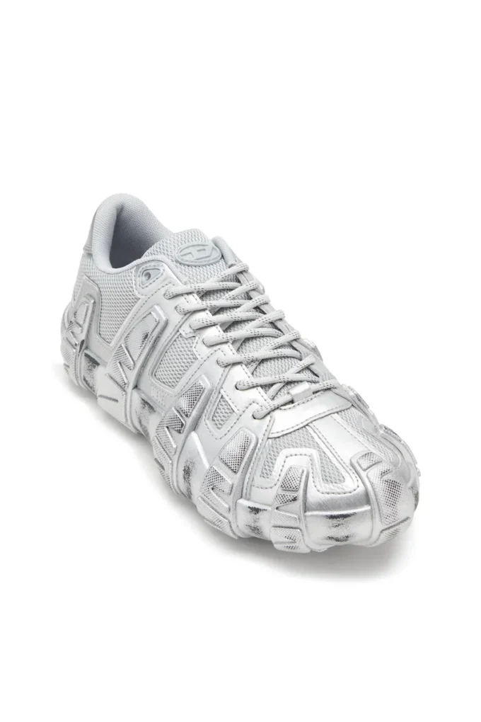 s-d-griffe low Baskets S-D-Griffe-Metallic en mesh et PU