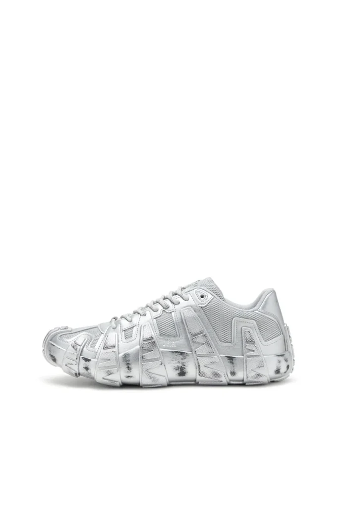 s-d-griffe low Baskets S-D-Griffe-Metallic en mesh et PU