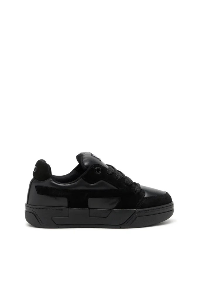 s-d-ollie low D-Ollie-Monochrome baskets en daim et cuir