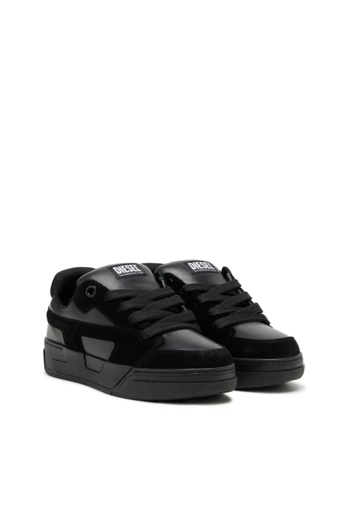 s-d-ollie low D-Ollie-Monochrome baskets en daim et cuir