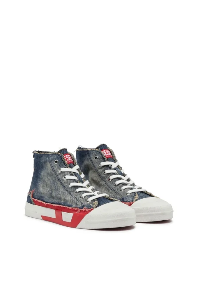 s-d-verse mid ii D-Verse – Baskets montantes en denim avec logo D