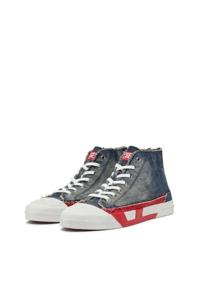 s-d-verse mid ii D-Verse – Baskets montantes en denim avec logo D