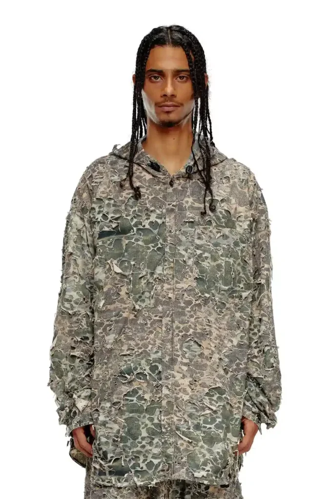 s-dewny-hood-hockk Chemise camouflage à effet délavé