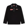 s-gander-r Chemise à demi-zip en jersey et popeline