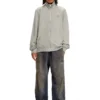 s-ginni-zip-od Sweat-shirt zippé avec logo métallisé