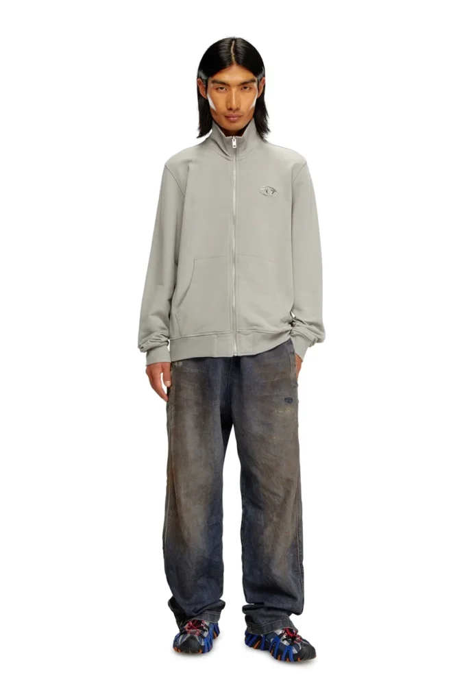 s-ginni-zip-od Sweat-shirt zippé avec logo métallisé