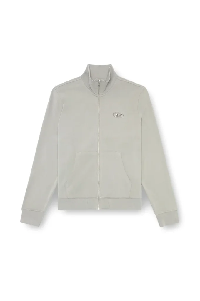 s-ginni-zip-od Sweat-shirt zippé avec logo métallisé