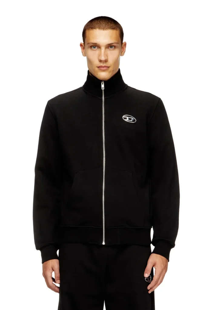 s-ginni-zip-od Sweat-shirt zippé avec logo métallisé