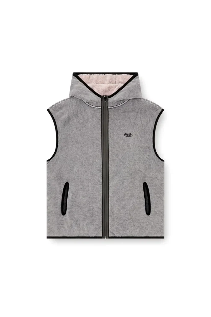 s-haky-new Sweat à capuche sans manches zippé