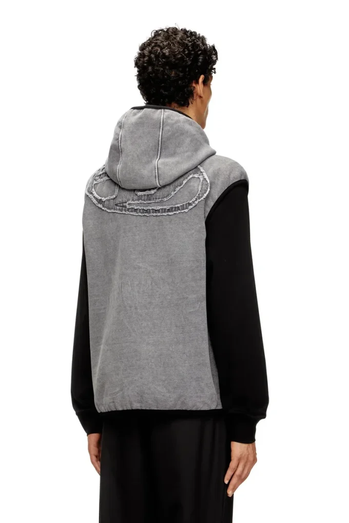 s-haky-new Sweat à capuche sans manches zippé