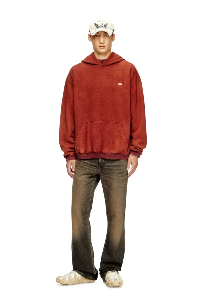 s-kai Sweat à capuche en coton avec poche kangourou