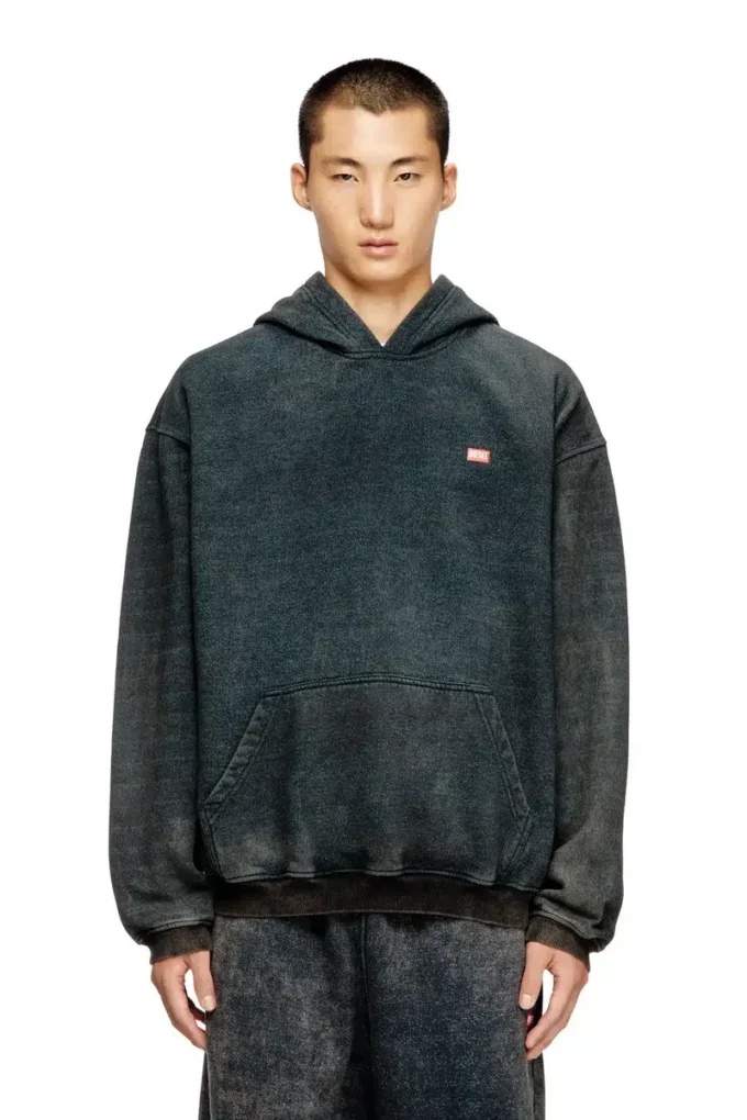 s-kai Sweat à capuche en coton avec poche kangourou