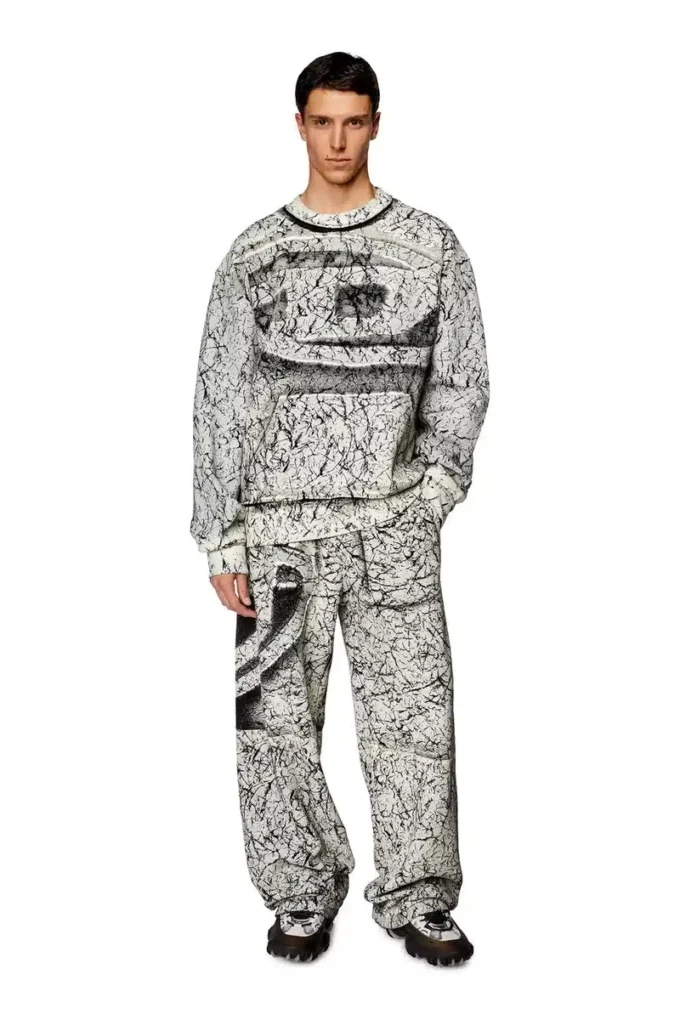 s-macoval Sweat-shirt avec revêtement craquelé