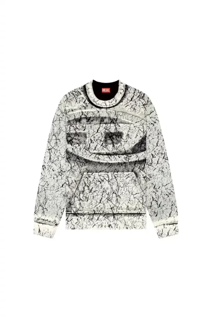 s-macoval Sweat-shirt avec revêtement craquelé