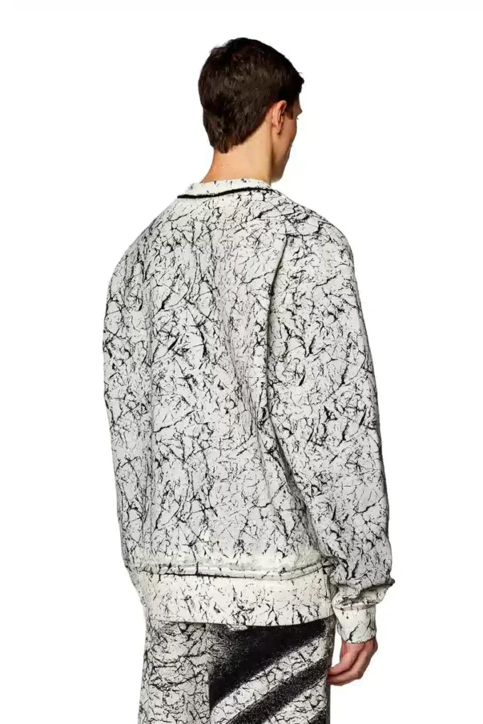 s-macoval Sweat-shirt avec revêtement craquelé