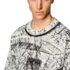 s-macoval Sweat-shirt avec revêtement craquelé