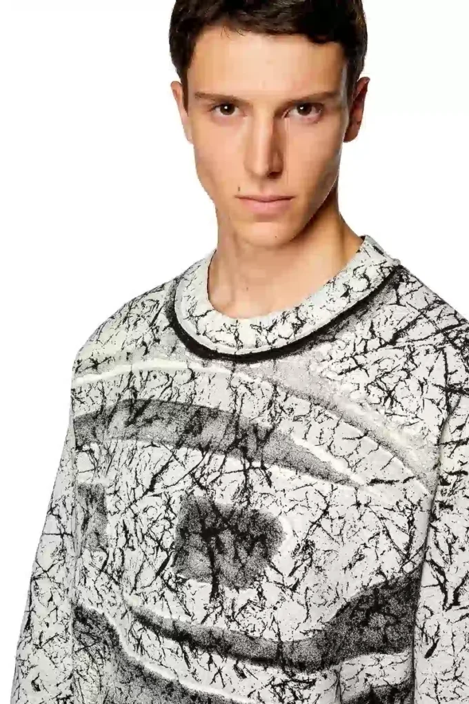 s-macoval Sweat-shirt avec revêtement craquelé