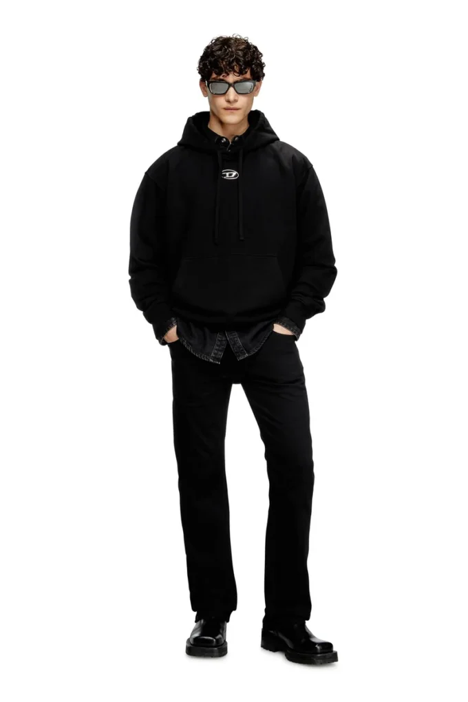 s-macs-hood-od Sweat à capuche oversize avec logo métallique