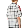 s-nabil Chemise de bowling à carreaux avec logo délavé