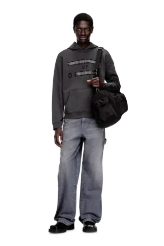 s-norman-hood Sweat à capuche en coton avec appliqué D