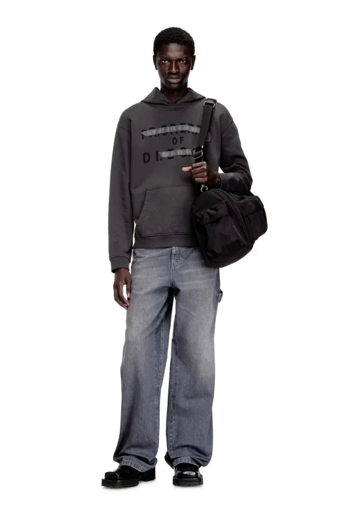 s-norman-hood Sweat à capuche en coton avec appliqué D