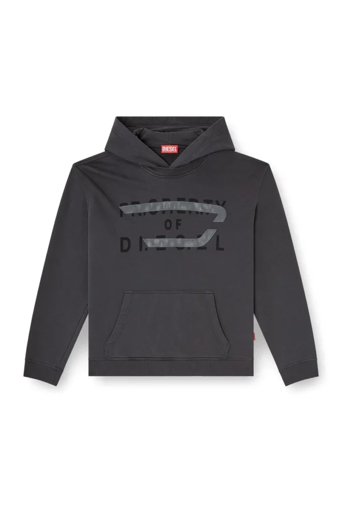 s-norman-hood Sweat à capuche en coton avec appliqué D