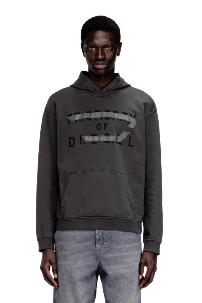 s-norman-hood Sweat à capuche en coton avec appliqué D