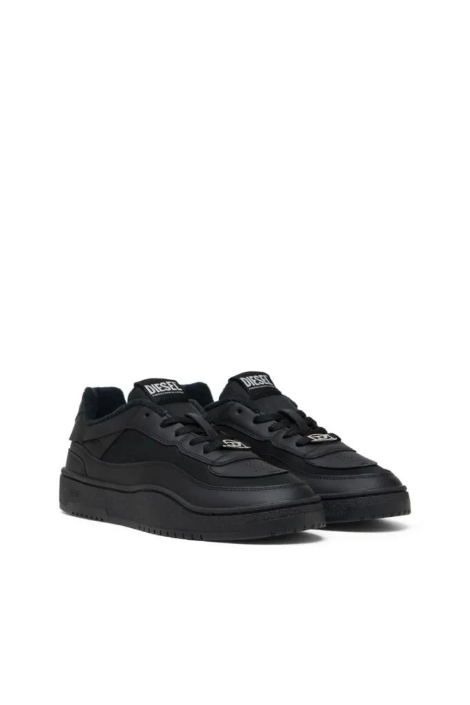 s-oval skate low S-Oval Skate – Baskets en cuir avec empiècements en tissu