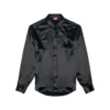 s-ricco Chemise en satin avec col brodé du logo
