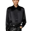 s-ricco Chemise en satin avec col brodé du logo
