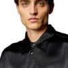 s-ricco Chemise en satin avec col brodé du logo
