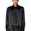 s-ricco Chemise en satin avec col brodé du logo