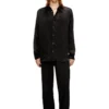 s-simply-ajfu Chemise en cupro avec logo brodé