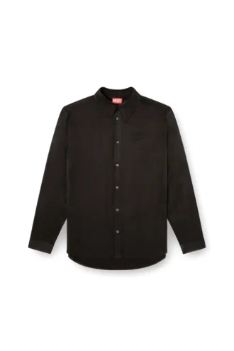 s-simply-ajfu Chemise en cupro avec logo brodé