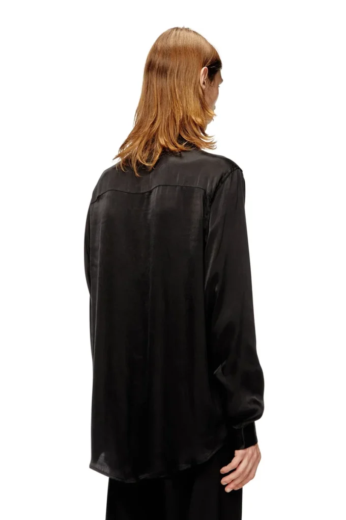 s-simply-ajfu Chemise en cupro avec logo brodé