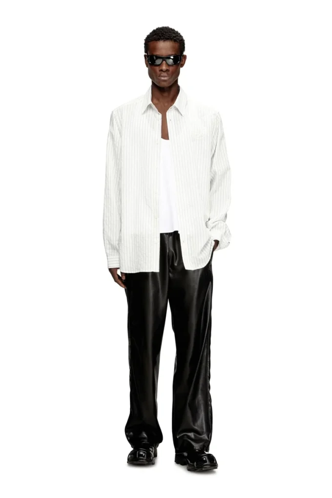 s-simply-gsbg Chemise en laine mélangée avec broderie ovale D