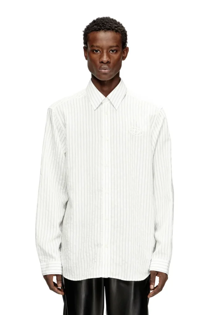s-simply-gsbg Chemise en laine mélangée avec broderie ovale D