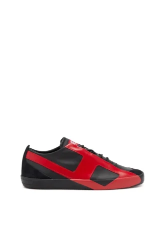 s-slante-d low Baskets S-Slante-D en daim et cuir avec logo D