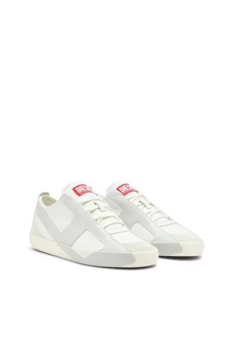 s-slante-d low Baskets S-Slante-D en daim et cuir avec logo D