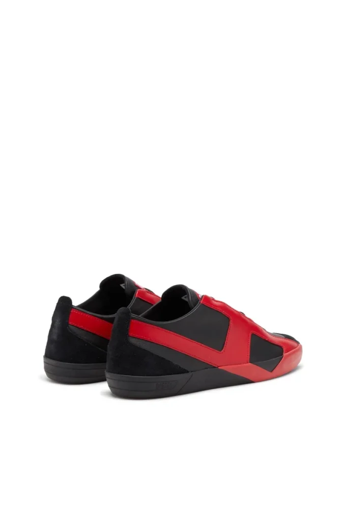 s-slante-d low Baskets S-Slante-D en daim et cuir avec logo D