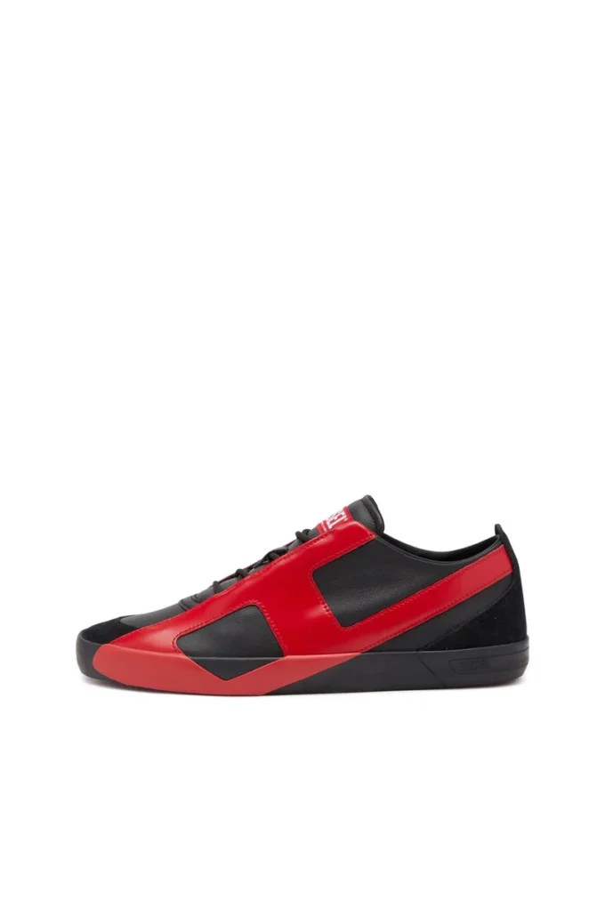 s-slante-d low Baskets S-Slante-D en daim et cuir avec logo D