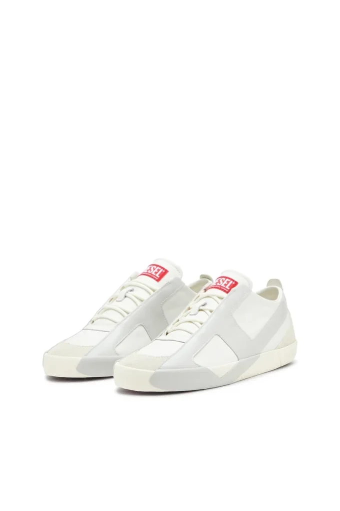 s-slante-d low Baskets S-Slante-D en daim et cuir avec logo D