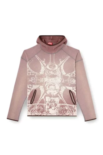 s-waf-hood-new Sweat à capuche gaufré délavé avec imprimé graphique