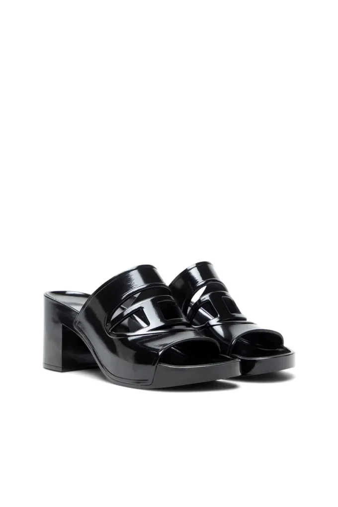 sa-bonnie Sandales en caoutchouc à talons Sa-Bonnie avec logo découpé