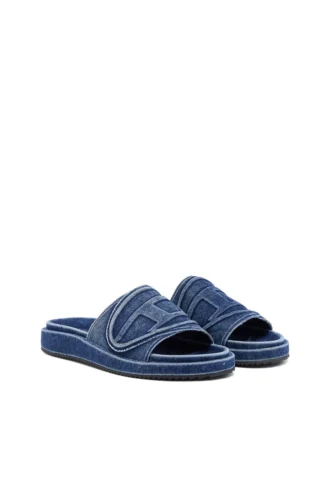 sa-slide d oval Sa-Slide D-Denim sandales à bride embossée