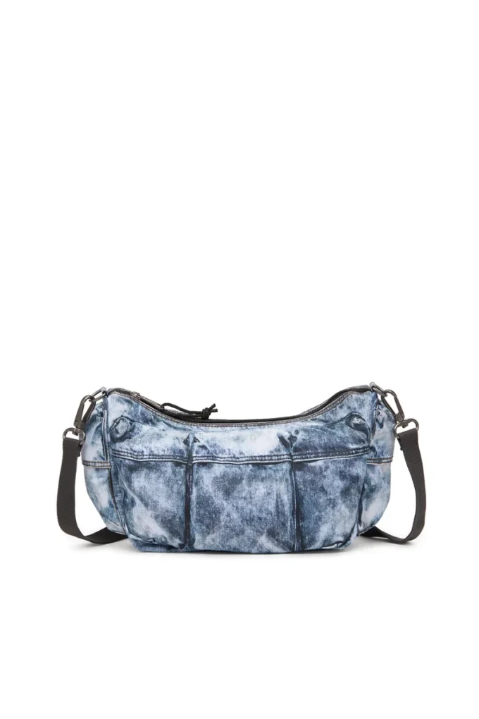Sac à bandoulière Diesel Sac multipoches en denim trompe-l&rsquo;œil