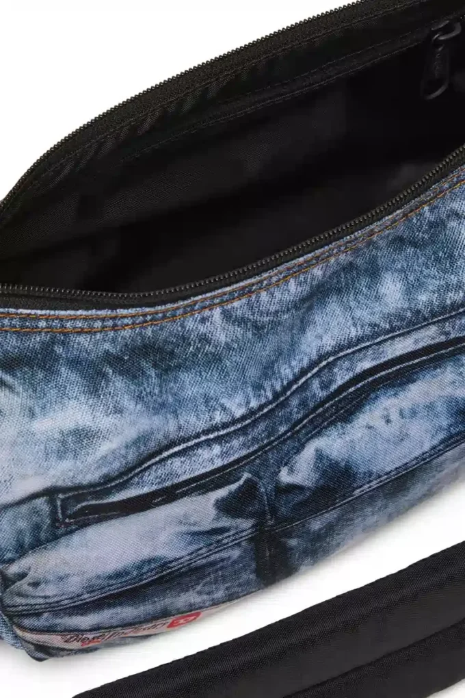Sac à bandoulière Diesel Sac multipoches en denim trompe-l&rsquo;œil