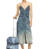 Sac cabine Diesel Transit&rsquo;r en denim trompe-l&rsquo;œil