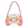 Sac coconut bl_m Sac à bandoulière Double-D-Glossy avec imprimé lotus