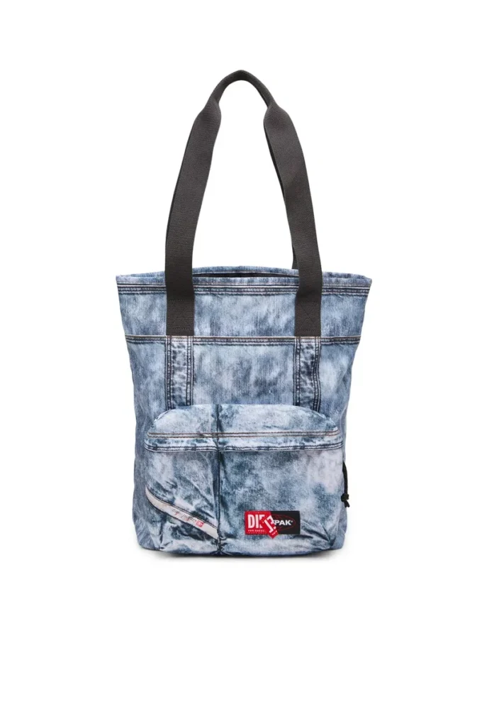 Sac fourre-tout Diesel Sac fourre-tout en denim trompe-l&rsquo;œil